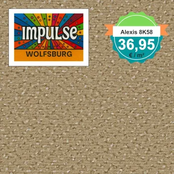 „Vorwerk Alexis Teppichboden in Dunkelbeige – klassisches Raumbild mit samtiger Oberfläche“